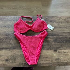 Hot pink Abercrombie bikini S